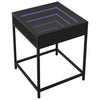 Schwarzer Couchtisch Infinity mit LED-Beleuchtung Filon 40x40x51cm