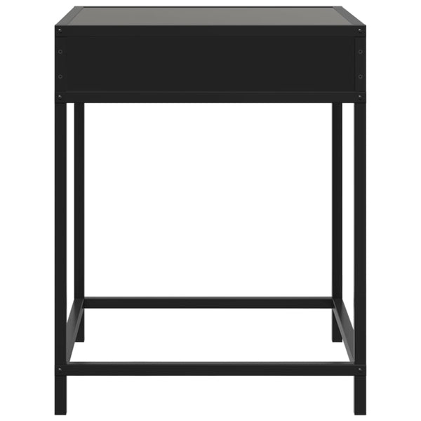 Schwarzer Couchtisch Infinity mit LED-Beleuchtung Filon 40x40x51cm