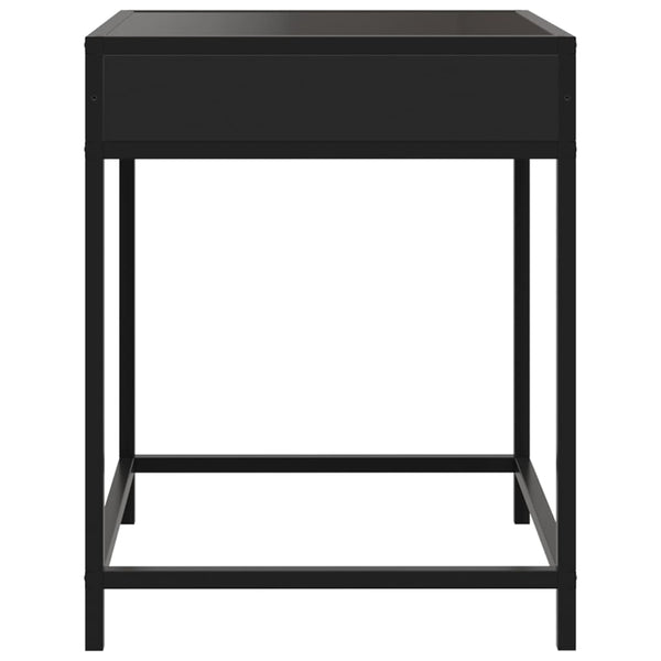 Schwarzer Couchtisch Infinity mit LED-Beleuchtung Filon 40x40x51cm