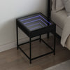 Schwarzer Couchtisch Infinity mit LED-Beleuchtung Filon 40x40x51cm