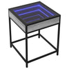 Grauer Couchtisch Infinity LED-Beleuchtung Filon 40x40x51cm (Sonoma)