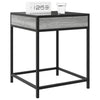 Grauer Couchtisch Infinity LED-Beleuchtung Filon 40x40x51cm (Sonoma)