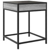Grauer Couchtisch Infinity LED-Beleuchtung Filon 40x40x51cm (Sonoma)