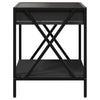 Schwarzer Couchtisch Infinity LED-Beleuchtung Pirosco 40x40x49cm