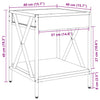 Grauer Couchtisch Infinity mit LED-Beleuchtung Pirosco 40x40x49cm (Sonoma)