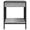 Grauer Couchtisch Infinity mit LED-Beleuchtung Pirosco 40x40x49cm (Sonoma)