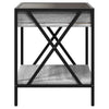 Grauer Couchtisch Infinity mit LED-Beleuchtung Pirosco 40x40x49cm (Sonoma)