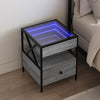 Harmaa sohvapöytä infinity led-valoilla Cozia 40x40x51cm (sonoma)
