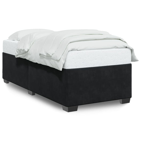 Schwarzes Bettgestell Pl 90x190cm (Samt)