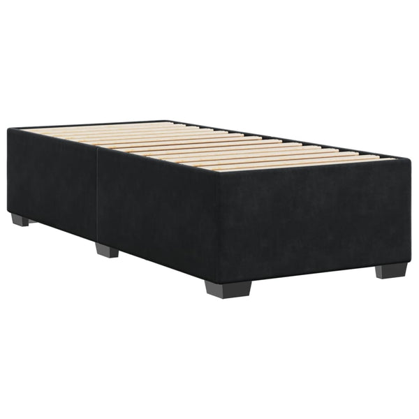 Schwarzes Bettgestell Pl 90x190cm (Samt)