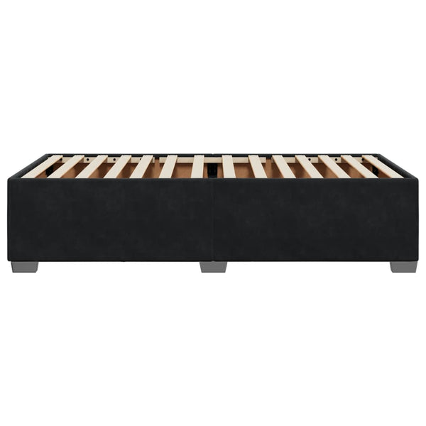 Schwarzes Bettgestell Pl 90x190cm (Samt)