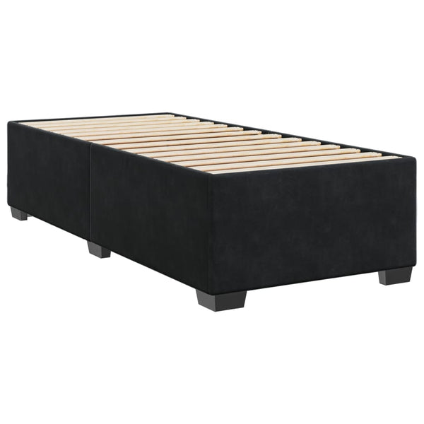Schwarzes Bettgestell Pl 90x190cm (Samt)