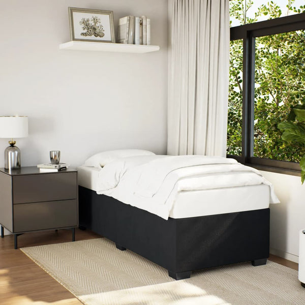 Schwarzes Bettgestell Pl 90x190cm (Samt)