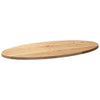 Tischplatte Cosetta 80x40x2cm (Massivholz Eiche oval)