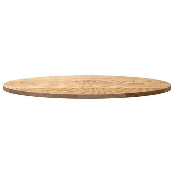 Tischplatte Cosetta 80x40x2cm (Massivholz Eiche oval)