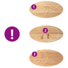 Tischplatte Cosetta 80x40x2cm (Massivholz Eiche oval)