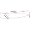 Tischplatte Cosetta 120x60x2cm (Massivholz Eiche oval)