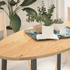Tischplatte Cosetta 120x60x2cm (Massivholz Eiche oval)