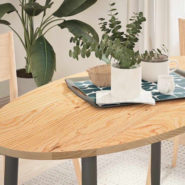 Tischplatte Cosetta 120x60x2cm (Massivholz Eiche oval)