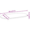 Tischplatte Veres 80x40x2cm (massive Eiche, oval)