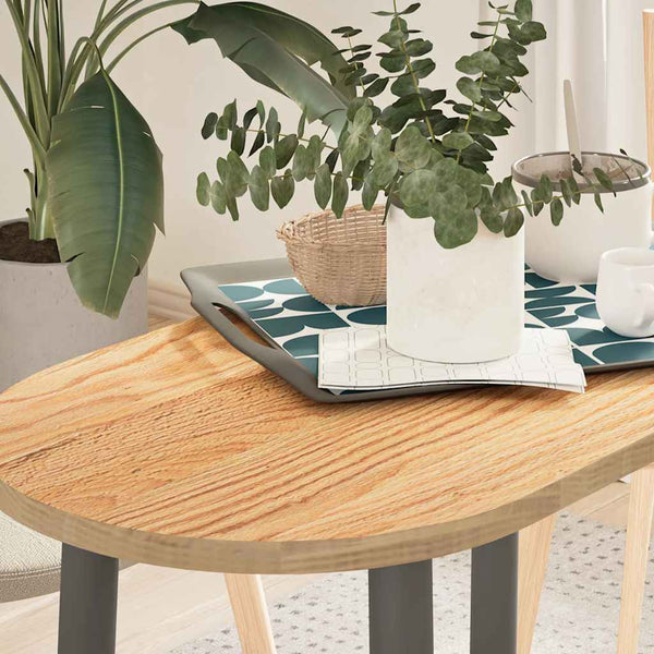 Tischplatte Veres 80x40x2cm (massive Eiche, oval)