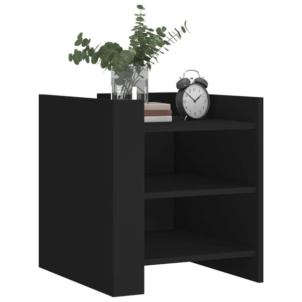 Schwarzer Nachttisch Iuliania 45x50x50cm (Holz)