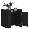 Nachttisch Falon Schwarz 45x50x50cm (Holz)