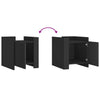 Nachttisch Falon Schwarz 45x50x50cm (Holz)