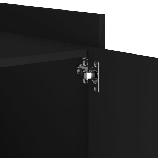 Nachttisch Falon Schwarz 45x50x50cm (Holz)