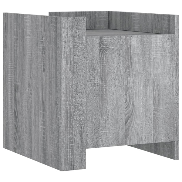 Grauer Nachttisch Falon 45x50x50cm (Holz)