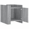 Grauer Nachttisch Falon 45x50x50cm (Holz)