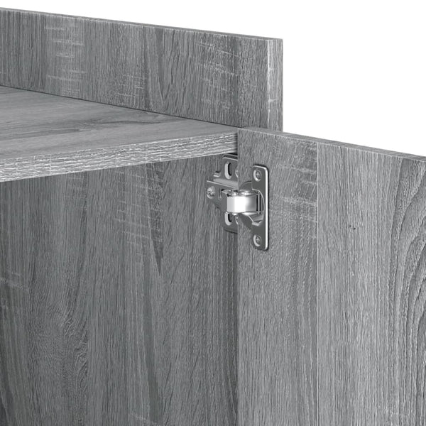 Grauer Nachttisch Falon 45x50x50cm (Holz)