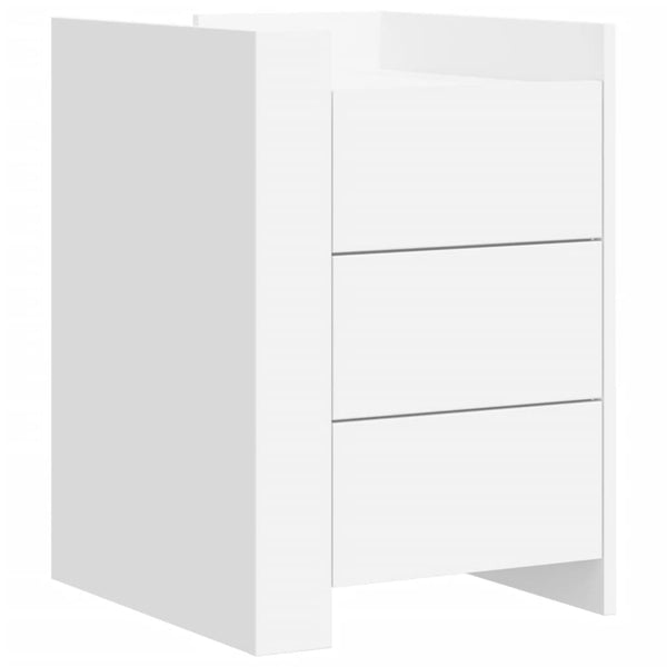 Weißer Nachttisch Latitia 45x50x65cm (Holz)