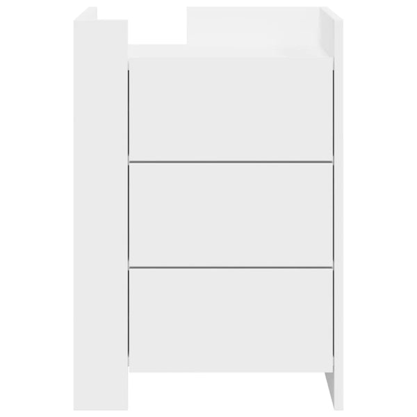 Weißer Nachttisch Latitia 45x50x65cm (Holz)