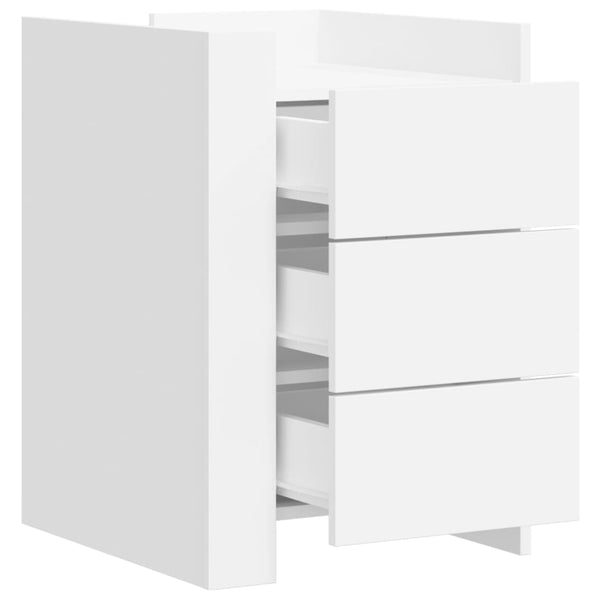 Weißer Nachttisch Latitia 45x50x65cm (Holz)