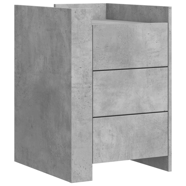 Nachttisch Latitia betongrau 45x50x65cm (Holz)