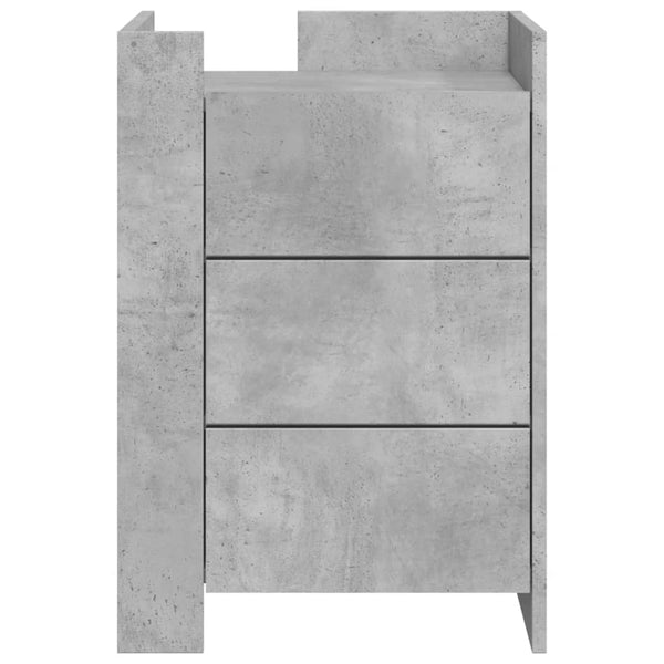 Nachttisch Latitia betongrau 45x50x65cm (Holz)