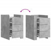 Nachttisch Latitia betongrau 45x50x65cm (Holz)