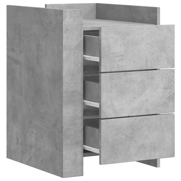 Nachttisch Latitia betongrau 45x50x65cm (Holz)
