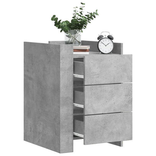 Nachttisch Latitia betongrau 45x50x65cm (Holz)