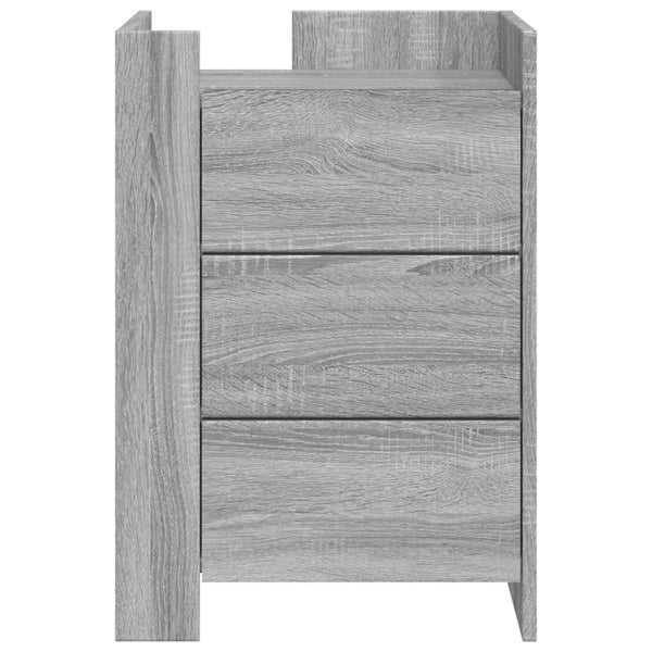 Nachttisch Latitia grau 45x50x65cm (Holz)