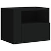 Schwarzer wandmontierter Nachttisch Danet 45x30x35cm