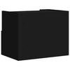Schwarzer wandmontierter Nachttisch Danet 45x30x35cm