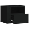 Schwarzer wandmontierter Nachttisch Danet 45x30x35cm