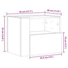 Schwarzer wandmontierter Nachttisch Danet 45x30x35cm