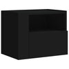Schwarze wandmontierte Nachttische Danet 45x30x35cm (2 Stück)