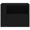 Schwarze wandmontierte Nachttische Danet 45x30x35cm (2 Stück)