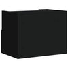 Schwarze wandmontierte Nachttische Danet 45x30x35cm (2 Stück)