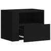 Schwarze wandmontierte Nachttische Danet 45x30x35cm (2 Stück)
