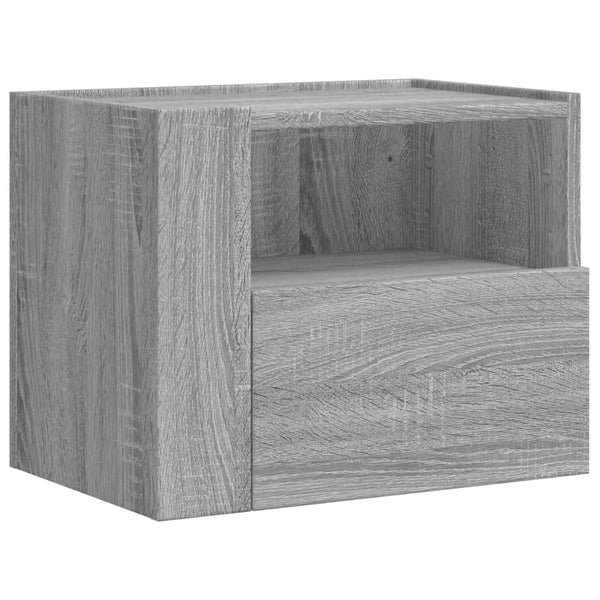Grauer wandmontierter Nachttisch Danet 45x30x35cm